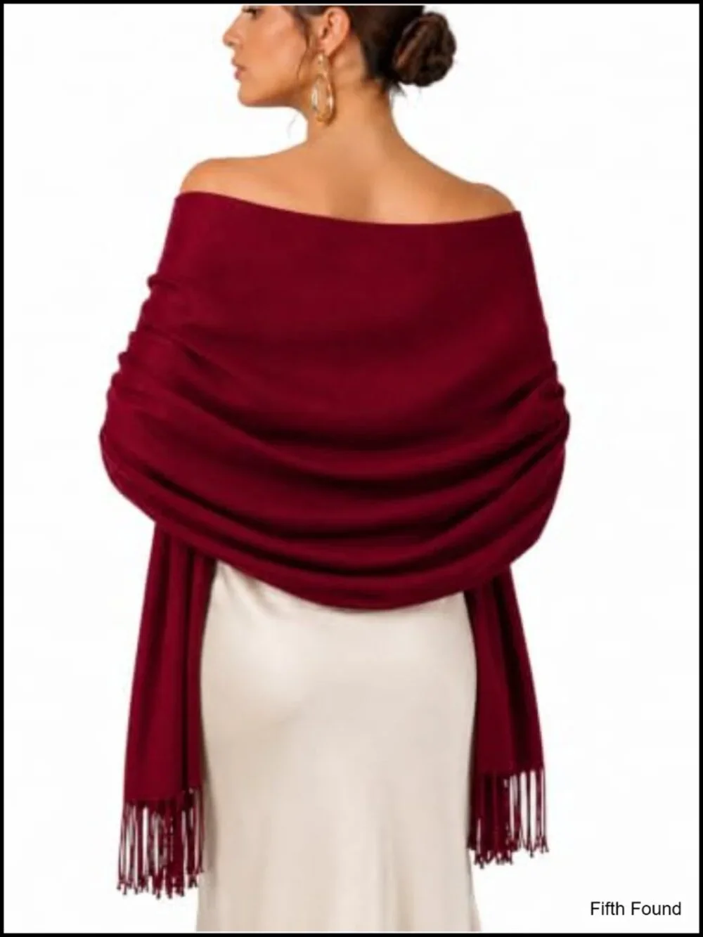 Oversized Winter Scarf Shawl Wrap with Tassels Soft Cozy Women Cold Weather